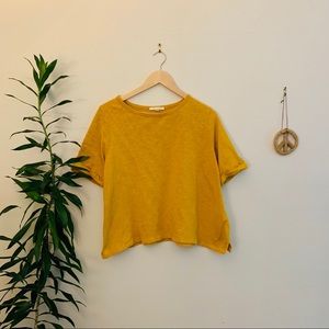 Turmeric Gold Cropped Short Sleeve T shirt